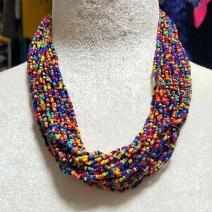 Vintage Colorful Beaded Necklace